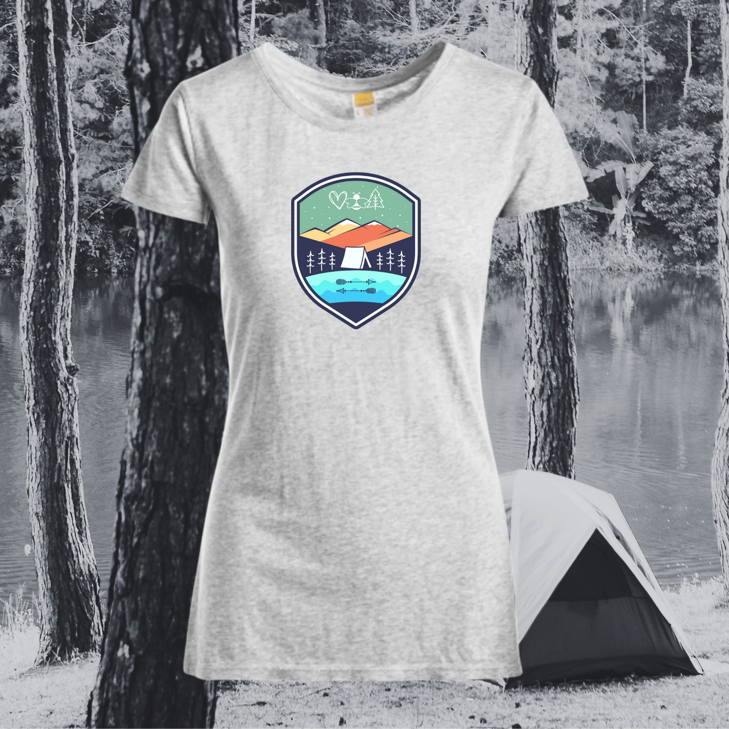 Camp Badge Women’s Shirt | Made in Tahoe Collection