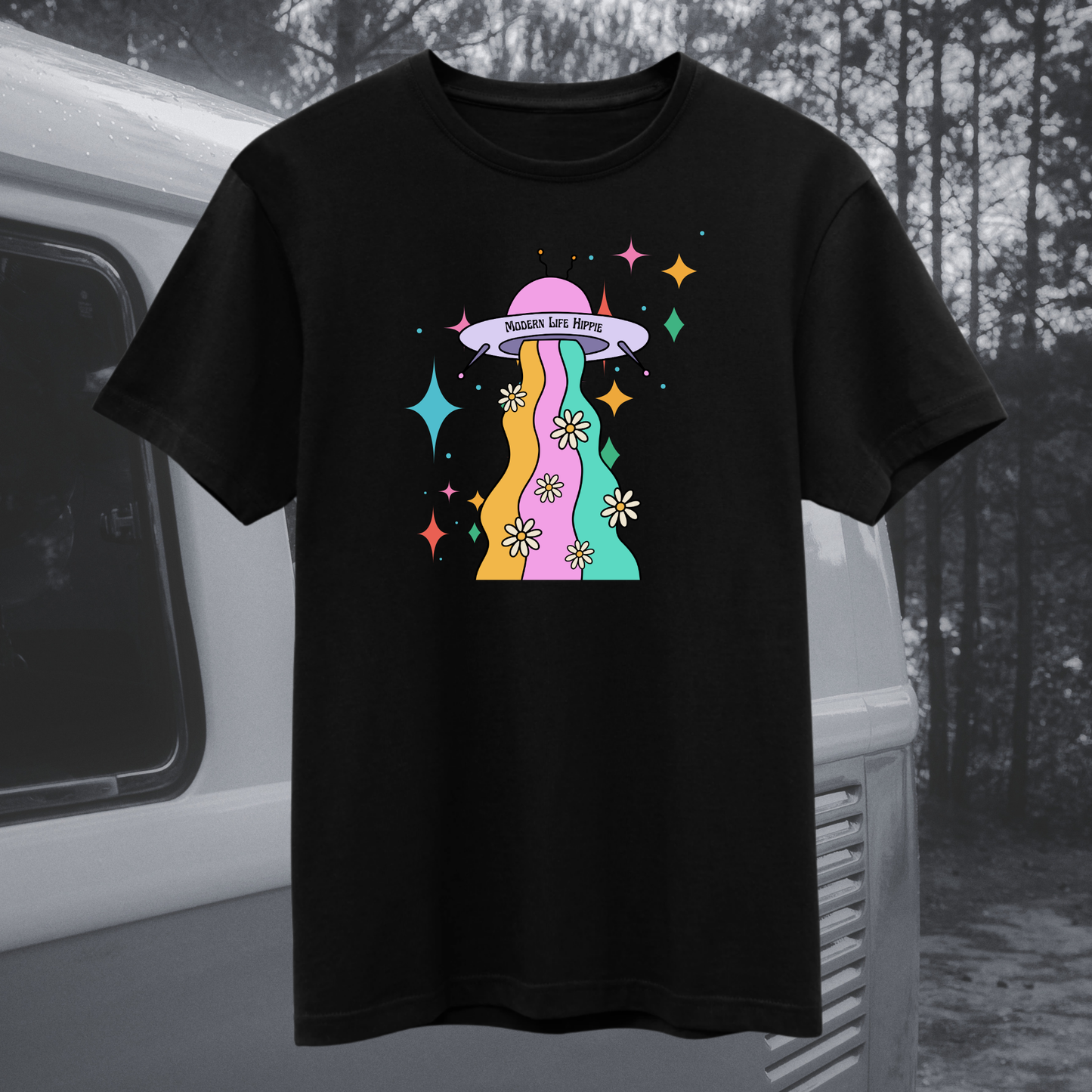 Cosmic Hippie UFO T-shirt | Made in Tahoe Collection