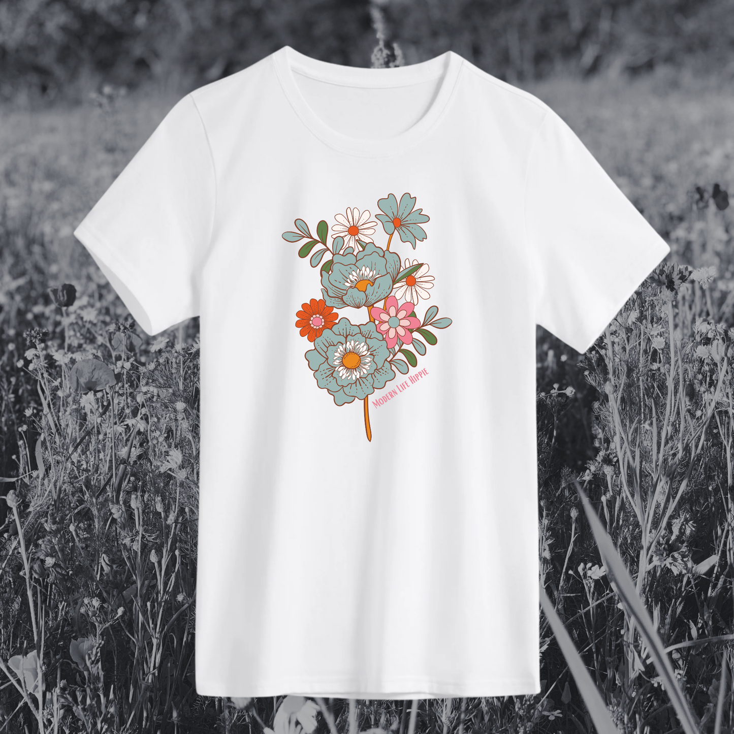 Sunny Bloom Bouquet Women's Shirt | Made in Tahoe Collection