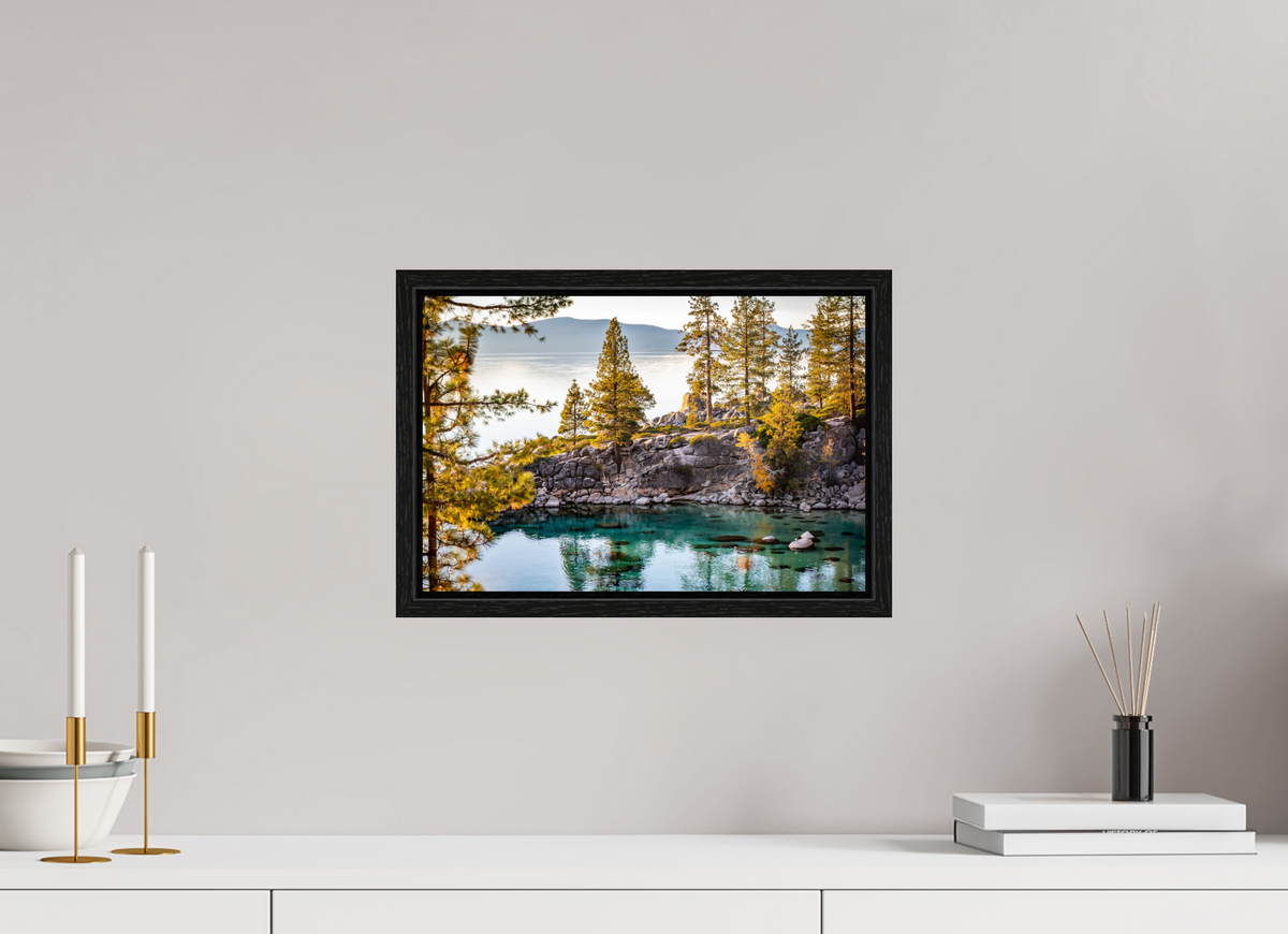 15 x 10″, Floater Frame Tahoe Stillness