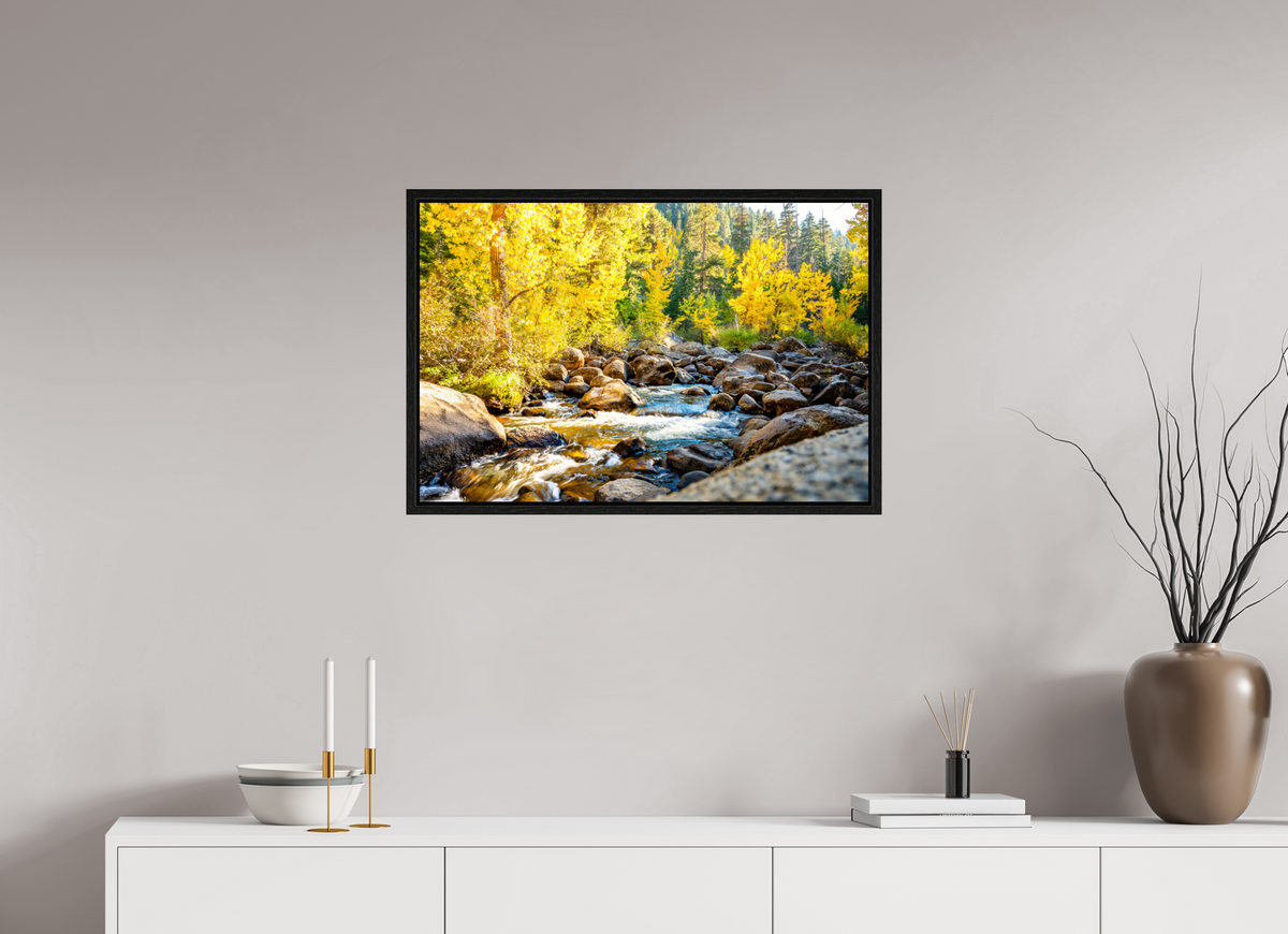 30 x 20″, Floater Frame Golden Current