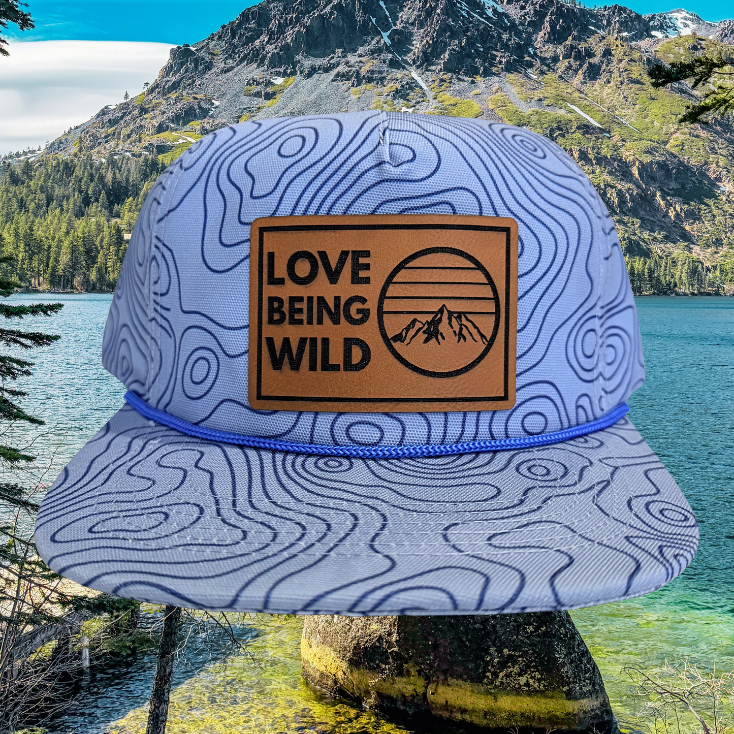 Blue Topography Adventure Hat | Made in Tahoe Collection