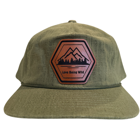 Hemp Field Mountain Leather Patch Hat | Made in Tahoe Collection