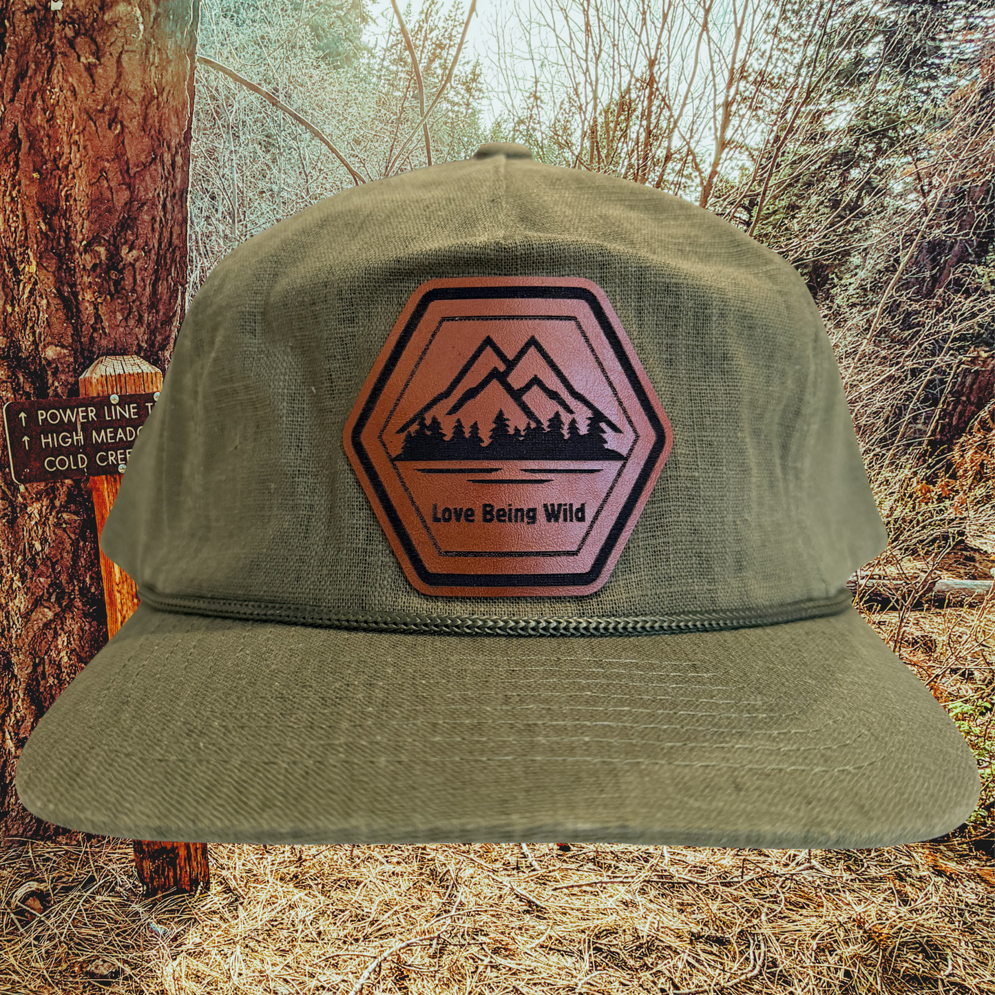 Hemp Field Mountain Leather Patch Hat | Made in Tahoe Collection