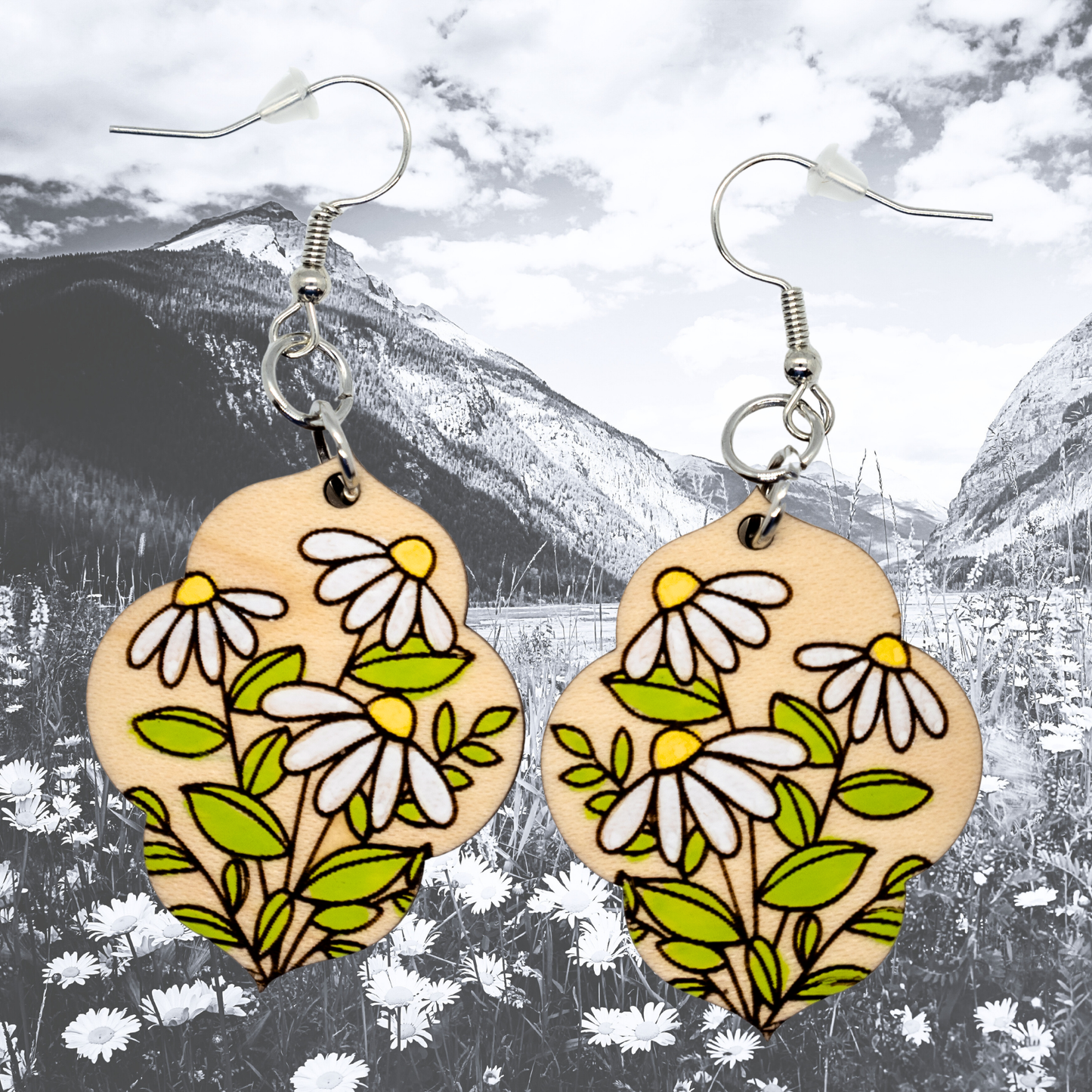 Mountain Meadow Daisies Earrings| Made in Tahoe Collection