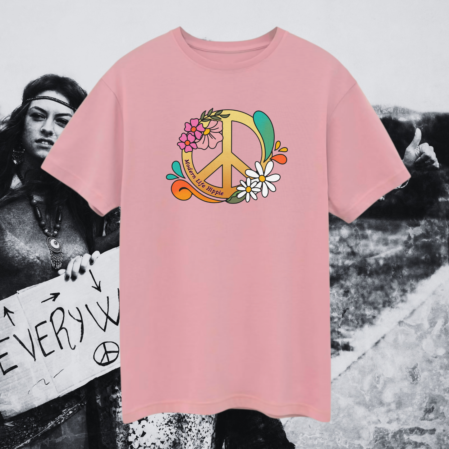Peaceful Flower Power T-shirt| Made in Tahoe Collection