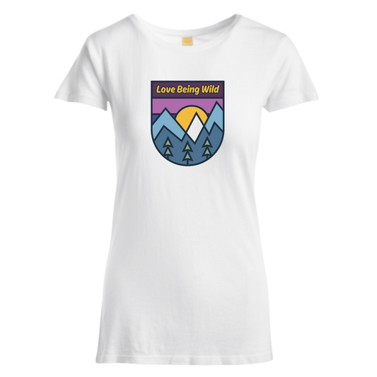 Sunrise Peaks Badge Women’s Shirt | Made in Tahoe Collection