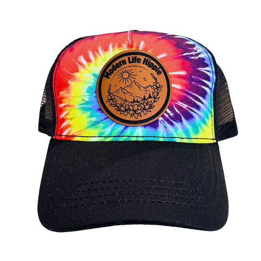 Tie‑Dye Sunrise Trucker Hat | Made in Tahoe Collection