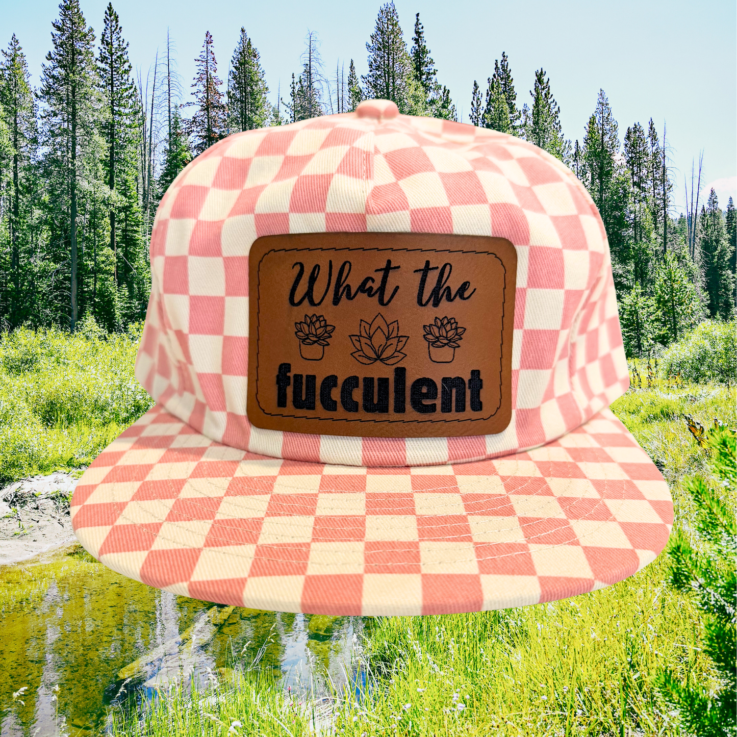 What the Fucculent Checkerboard Hat | Made in Tahoe Collection