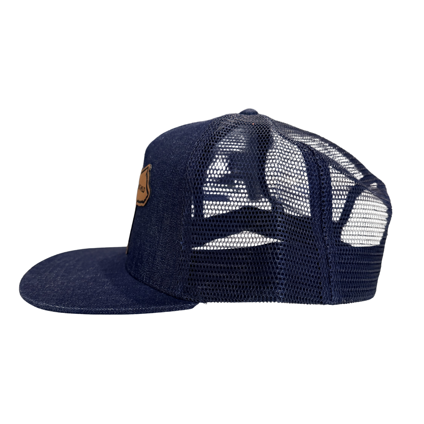 Denim Navy Bear Flatbill Snapback | Made in Tahoe Collection