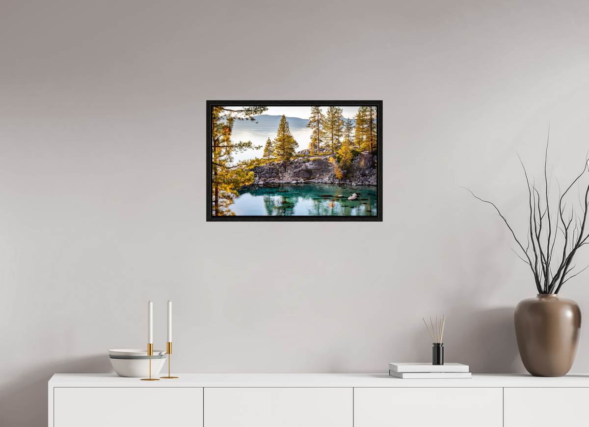 24 x 16″, Floater Frame Tahoe Stillness