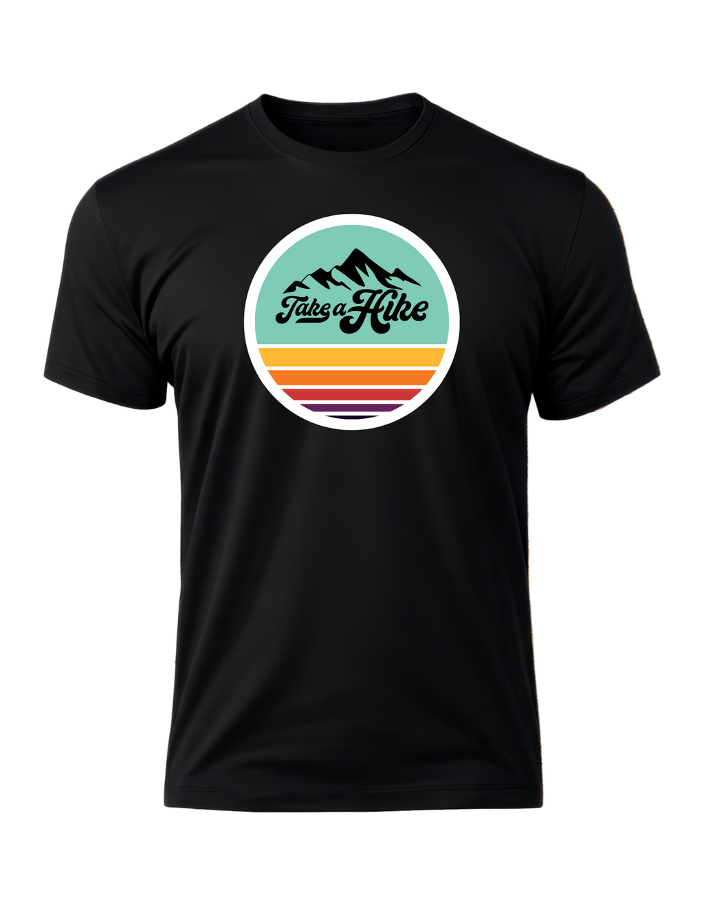 Black t-shirt with 'Take a Hike' graphic 